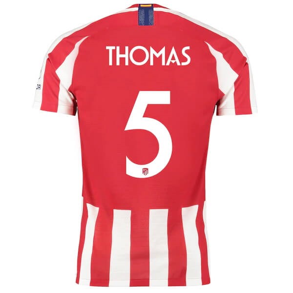 Tailandia Camiseta Atlético de Madrid NO.5 Thomas 1ª Kit 2019 2020 Rojo